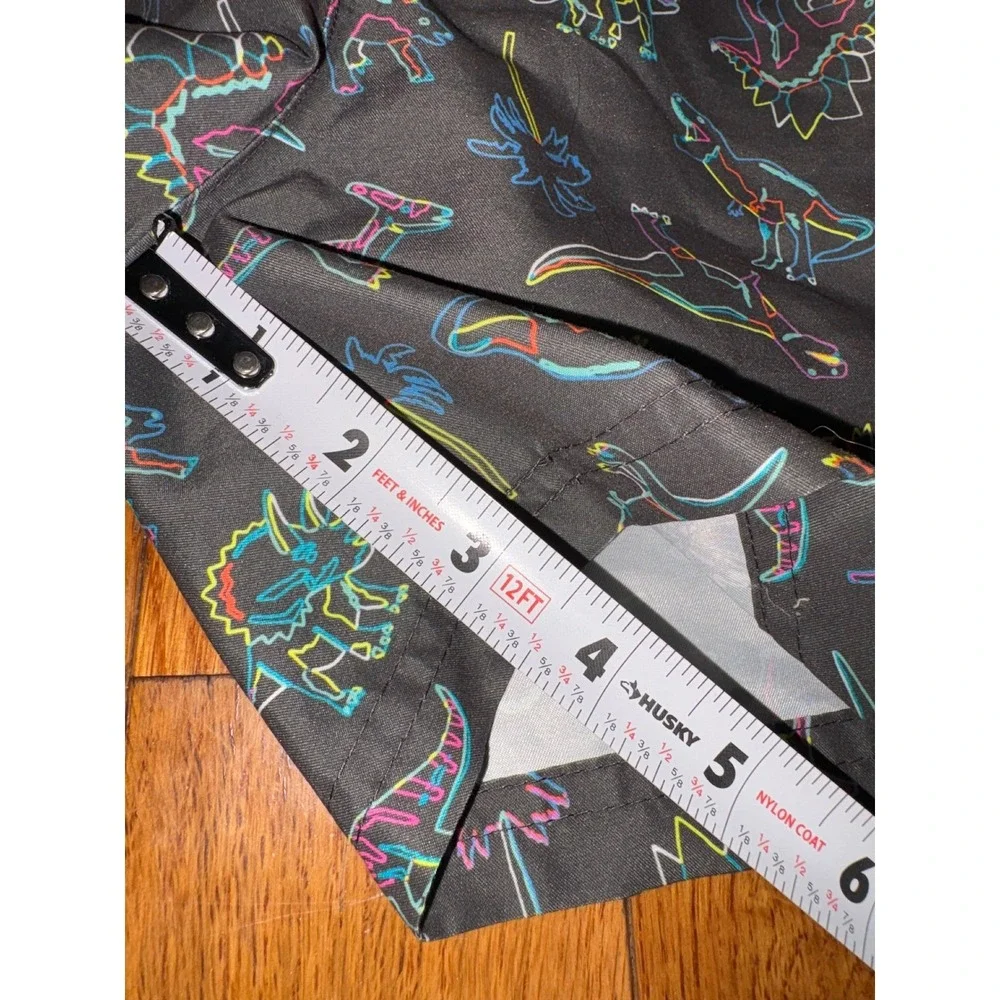 Cat‎ & Jack Boys Neon Dinosaur Swim Trunks Gray Size S 6/7 Board Shorts